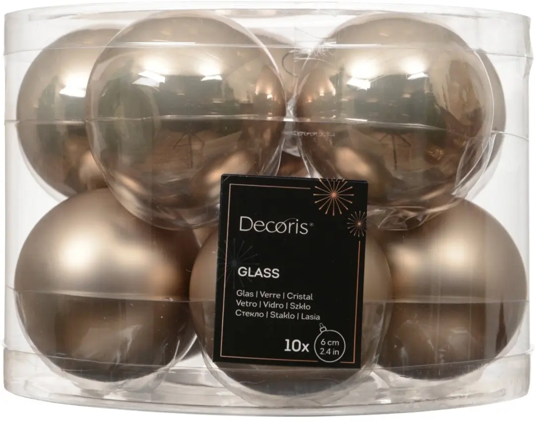 Kaemingk Kerstballen Rookparel Glas Ø6cm