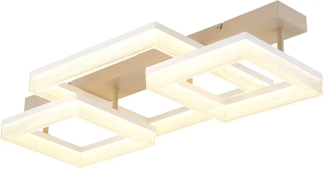 LED plafondlamp vierkantjes zandkleurig design lamp eetkamerlamp woonkamerlamp,