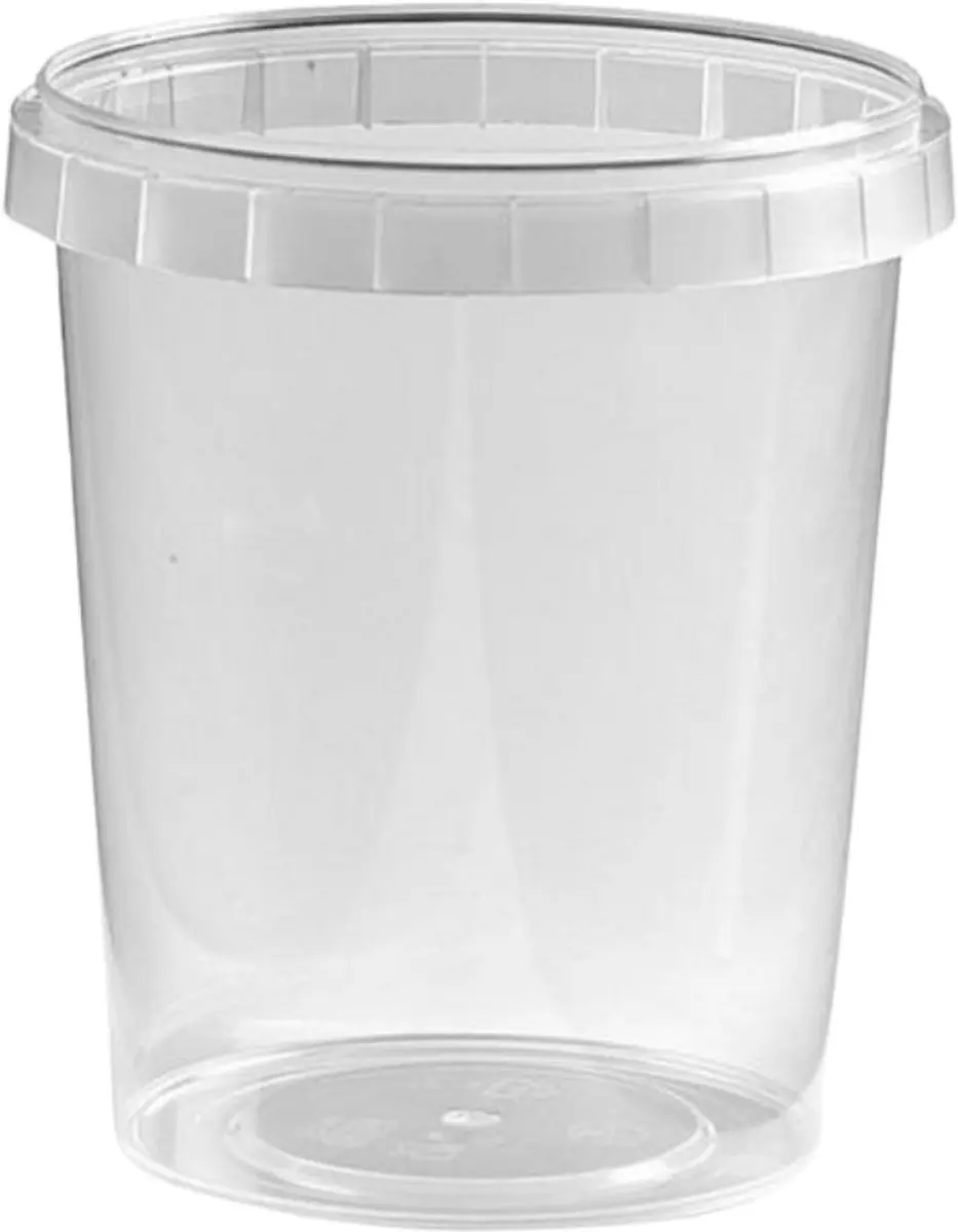 20 x Plastic bakjes rond ø95mm 520 ml