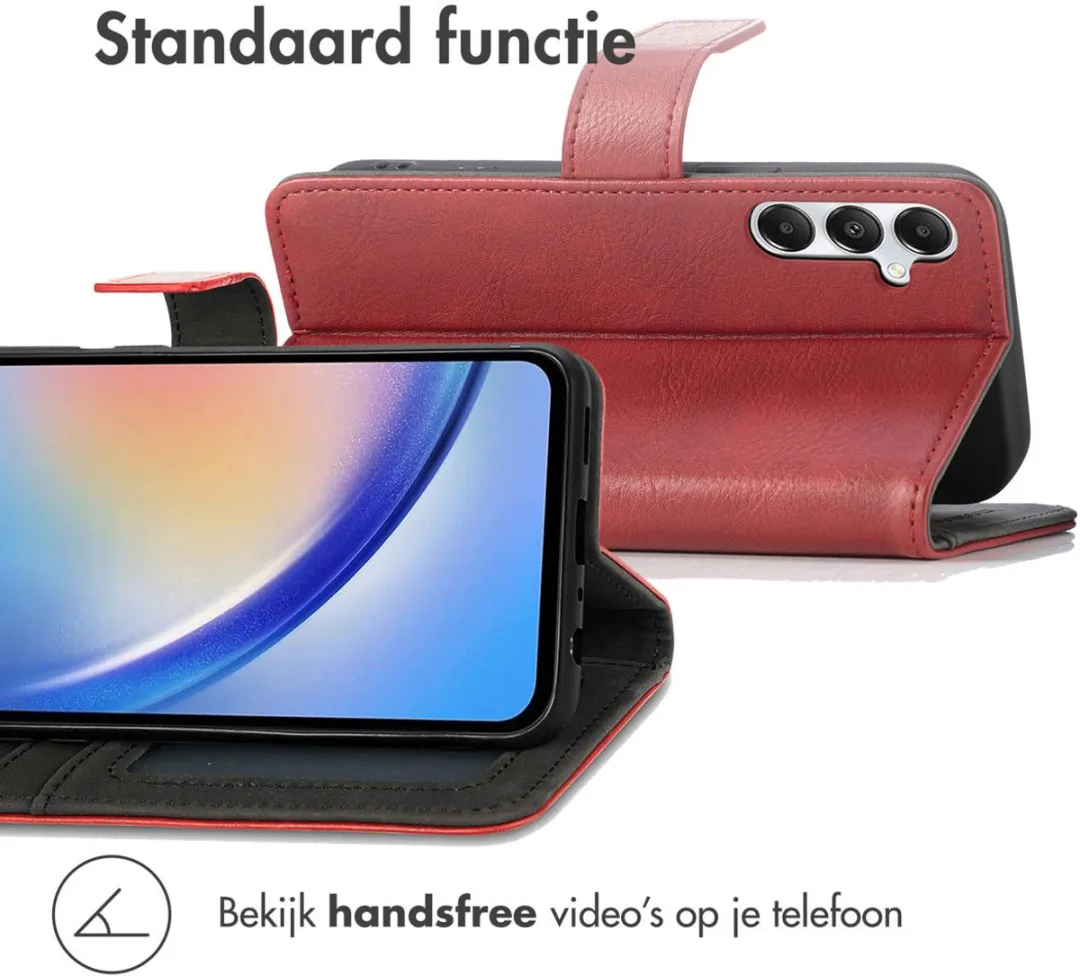 Imoshion Hoesje Samsung Galaxy A35 - 3 Pasjes - Rood