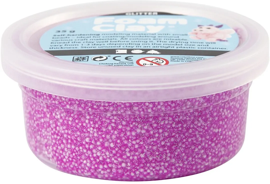 Foam Clay Paars Glitter 35g
