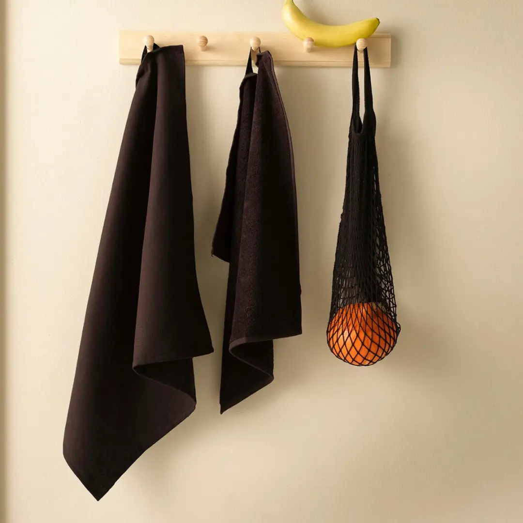 DDDDD Logo Theedoeken - 60x65cm - 6x - Zwart - afbeelding 2 van 6