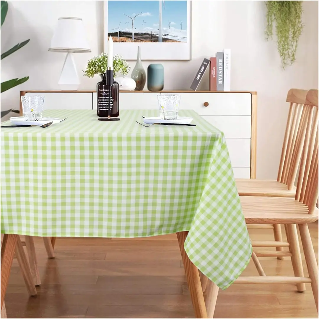 WOW Spring Tafellaken Groen Ruit (Evergreen)
