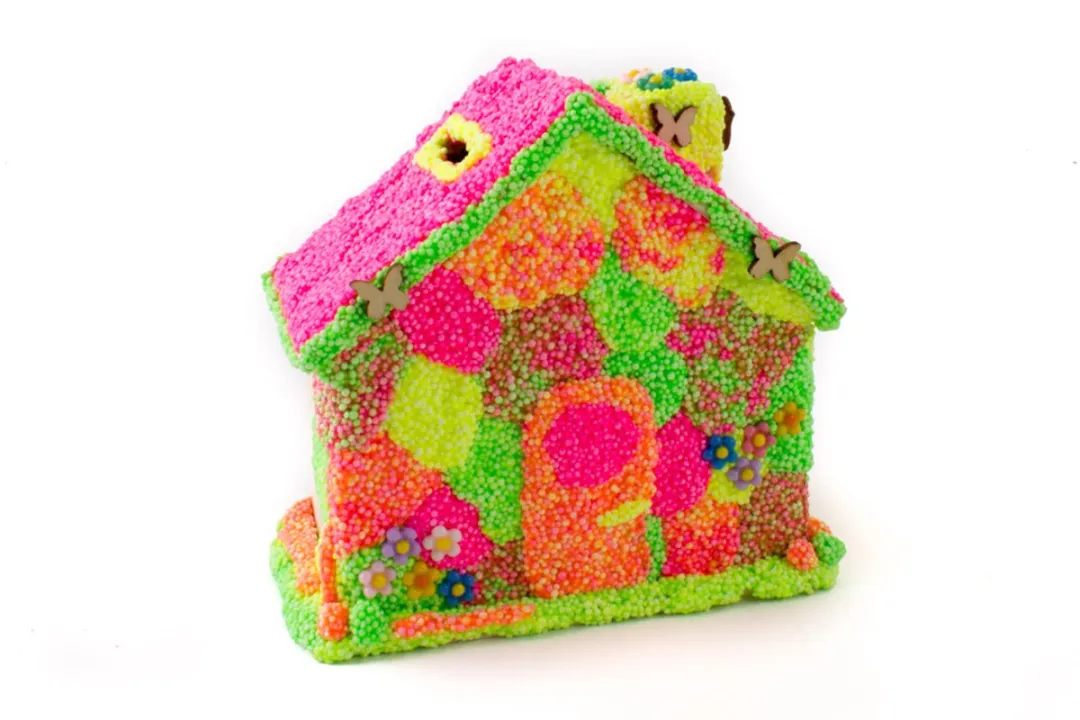 Foam Clay Knutselpakket Bloemen - Neon Rose/Geel/Groen & Hout - 8785294006342
