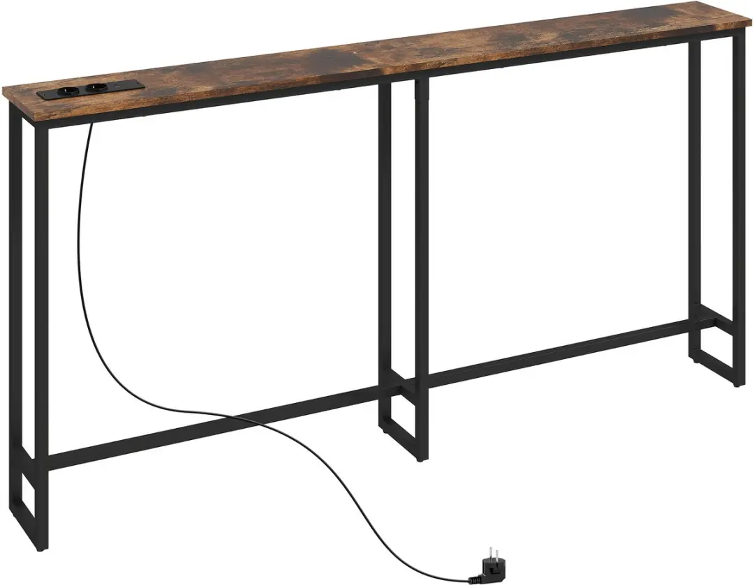 HOMCOM sidetable met stopcontacten en USB