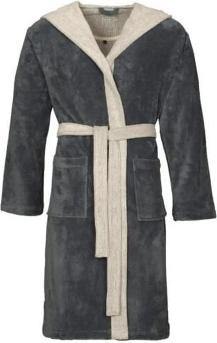 Badjas Poppy Flanell/Light Grey L