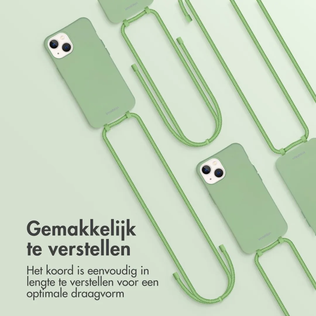 Imoshion iPhone 13 Hoesje Groen - Met afneembaar koord