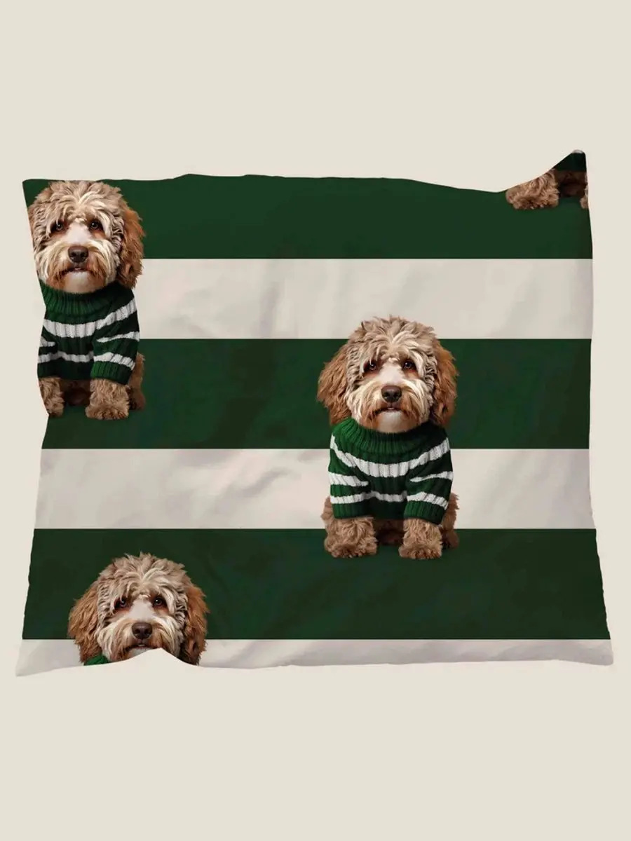 Snurk - Kussensloop - Labradoodle - 60x70cm - 100% Biologische katoen