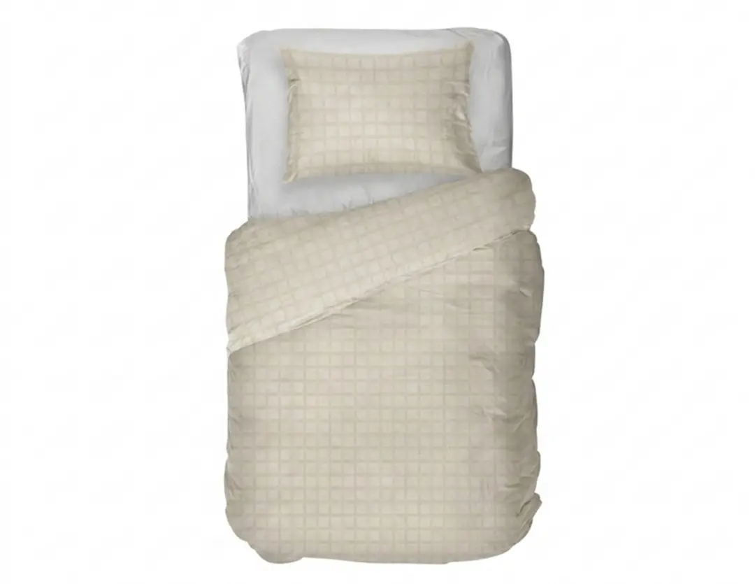 Kayori Elle Dekbedovertrek - Eenpersoons - 140x200/220 cm - Zand