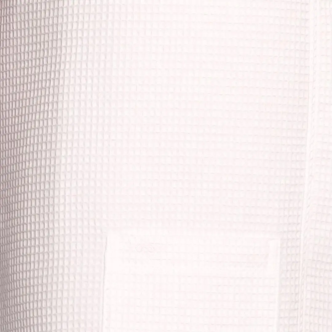 Vossen sauna / hamam omslagdoek met klittenband kleur 80x140cm wit - afbeelding 2 van 3