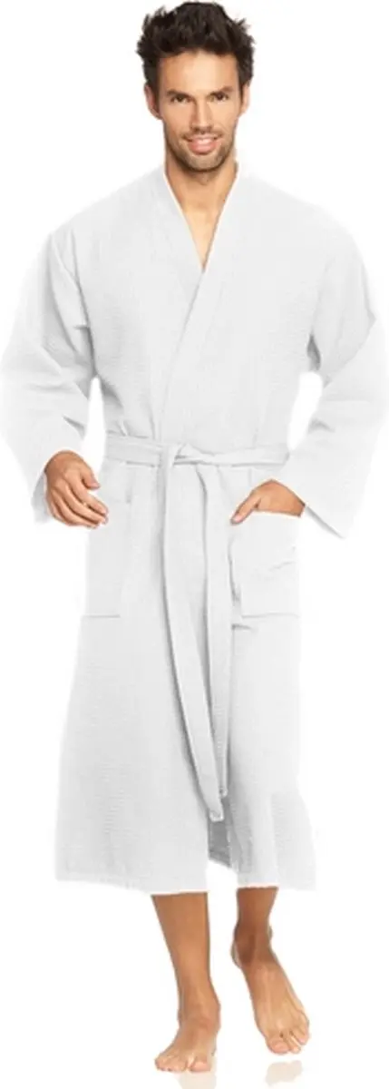 Badjas Vossen Wellington L White-XXL
