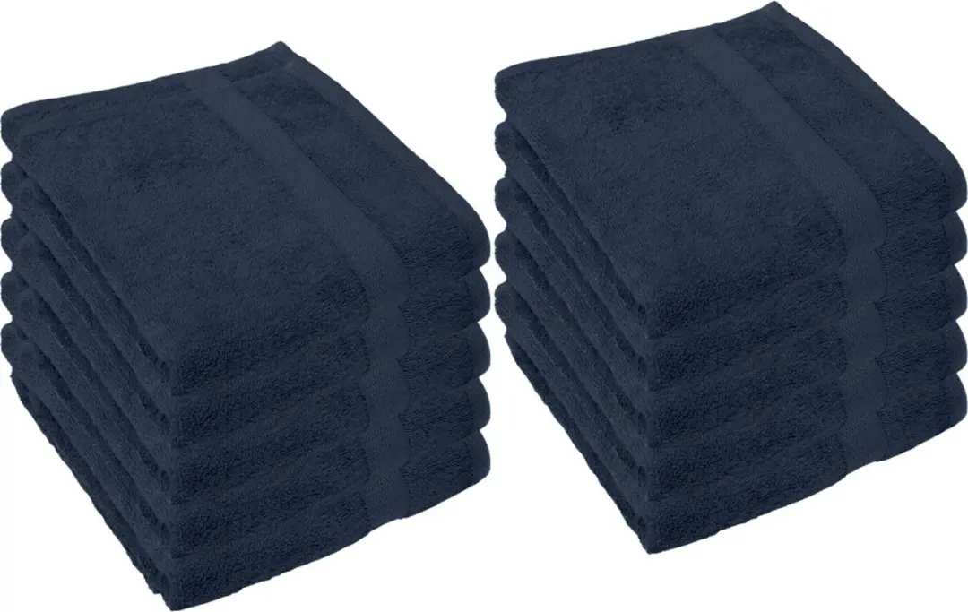 Vossen Calypso feeling gastendoekje marine blauw 30x50