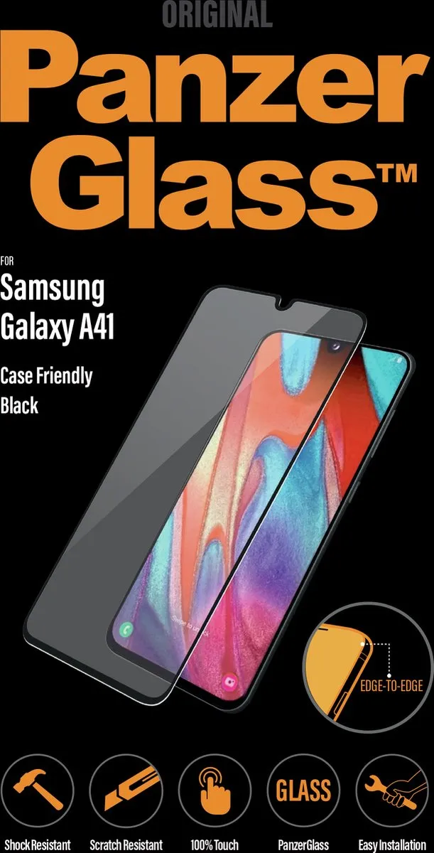 PanzerGlass PZ-7217 Screenprotector Samsung Galaxy A41 - Zwart