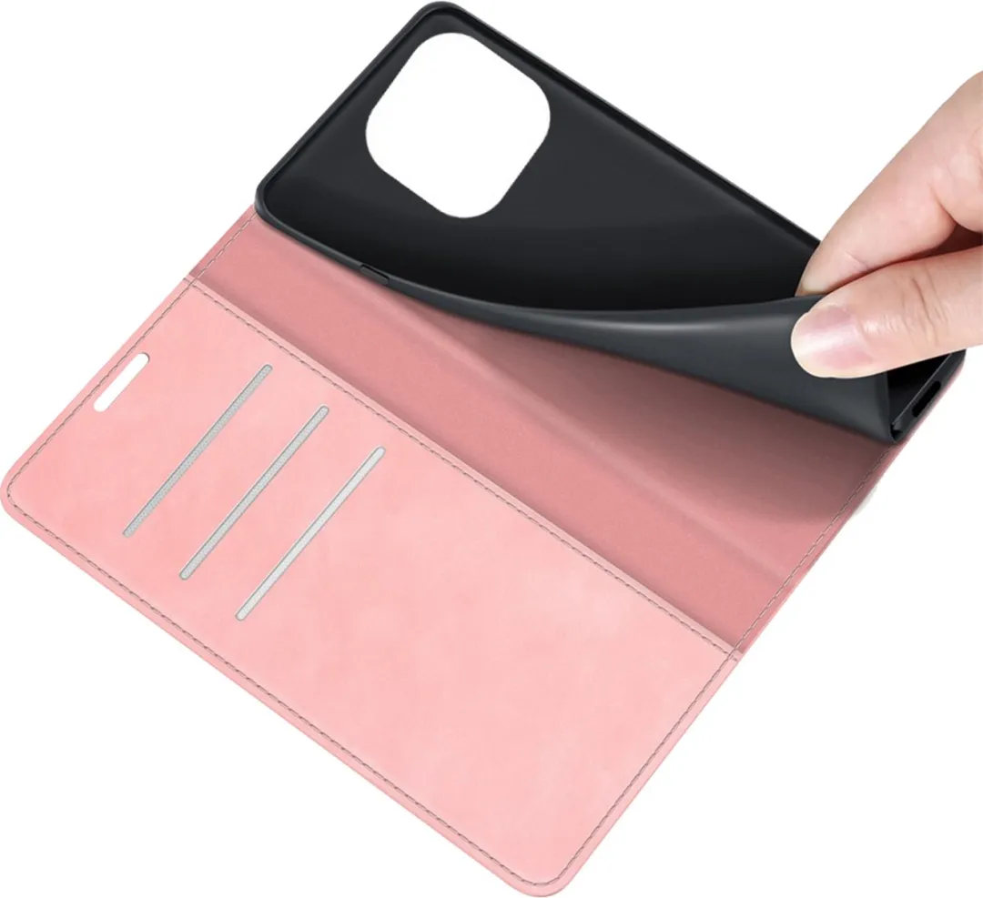 Just in Case Wallet Case Magnetic voor iPhone 14 Pro - Roze