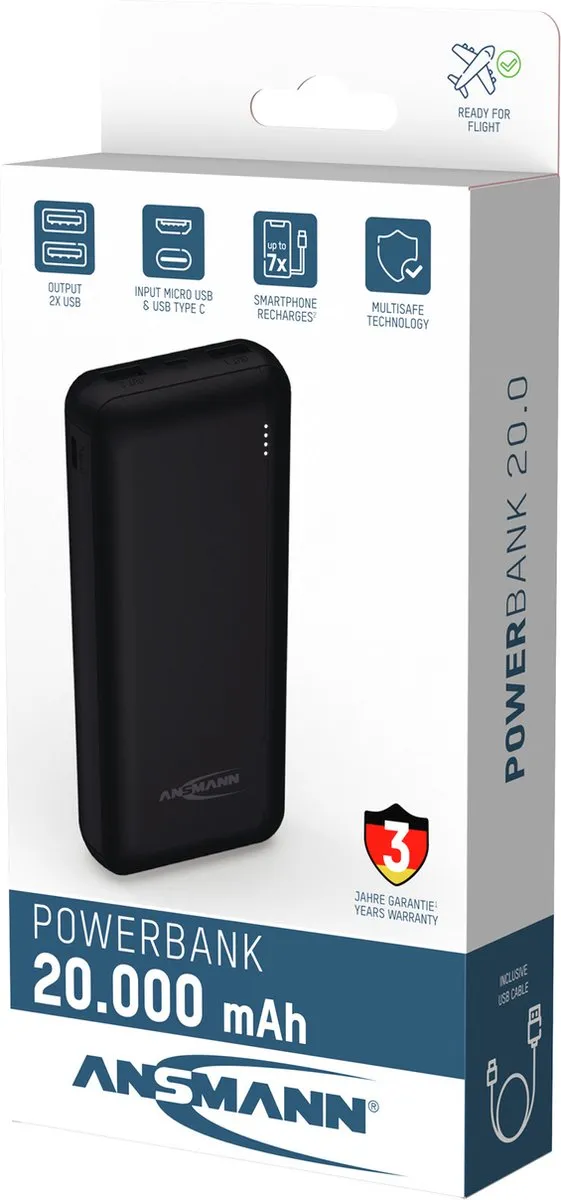 Ansmann Powerbank 20.000mAh PB212