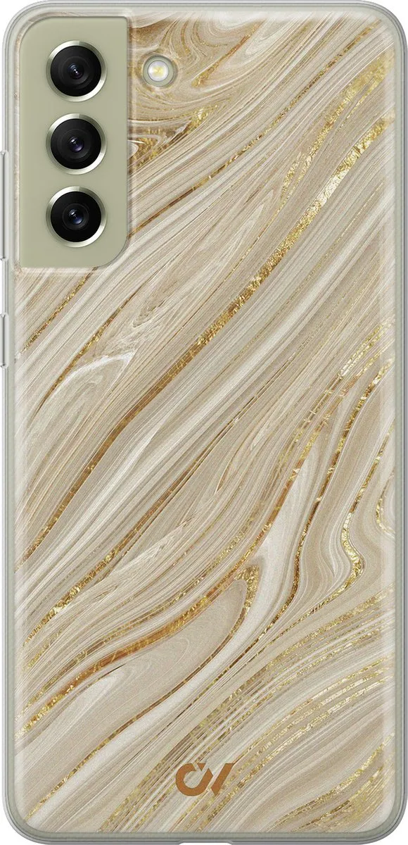 Casevibes Galaxy S21 FE Hoesje Golden Marble
