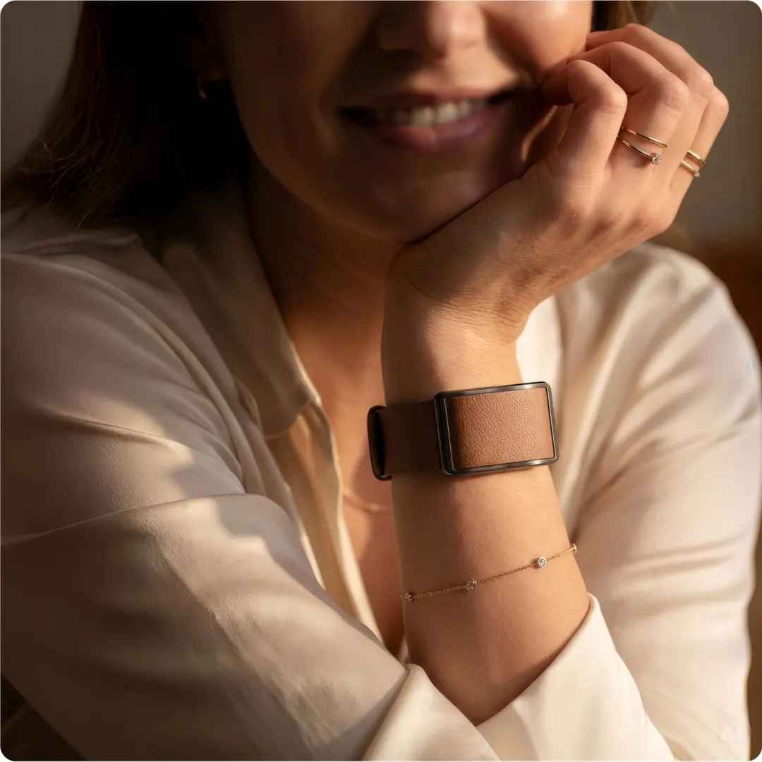Polar Loop Horlogeband Leer Bruin - S-L - afbeelding 4 van 4
