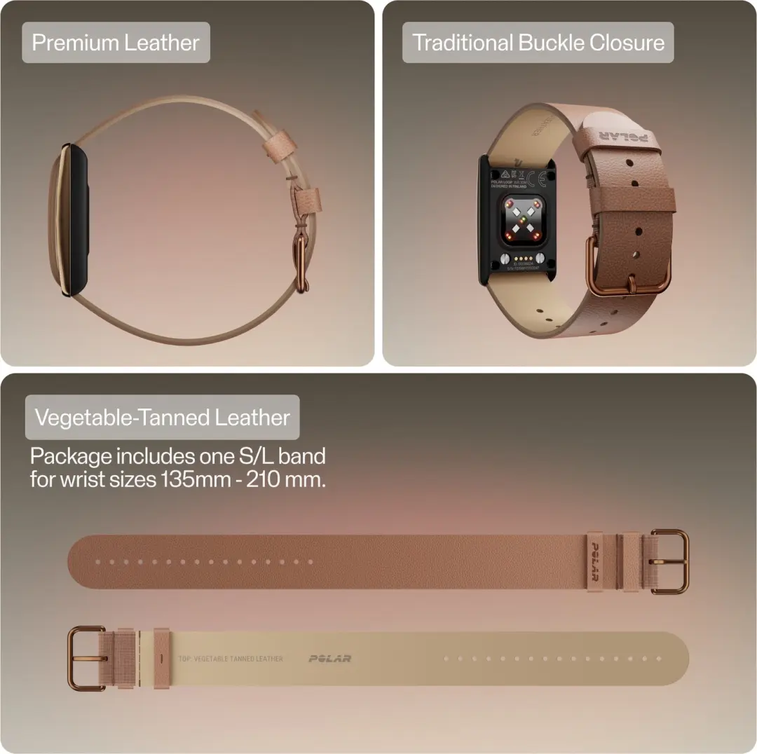 Polar Loop Horlogeband Leer Bruin - S-L - afbeelding 3 van 4