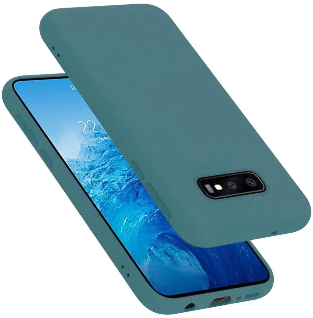 Cadorabo Hoesje geschikt voor Samsung Galaxy S10e in LIQUID GROEN