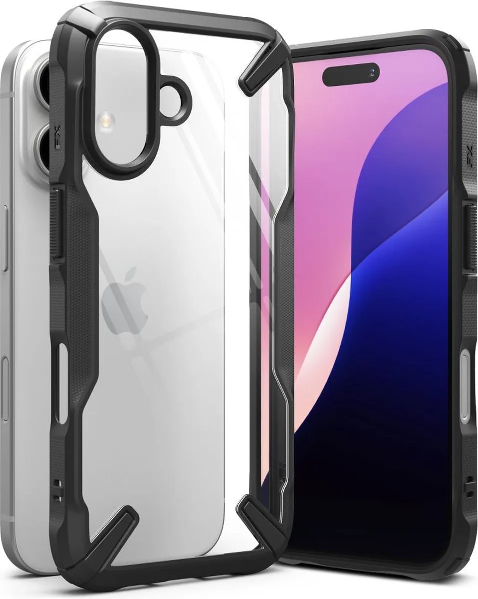 Ringke Fusion X iPhone 16 Hoesje - Zwart - MPN 8800274960473