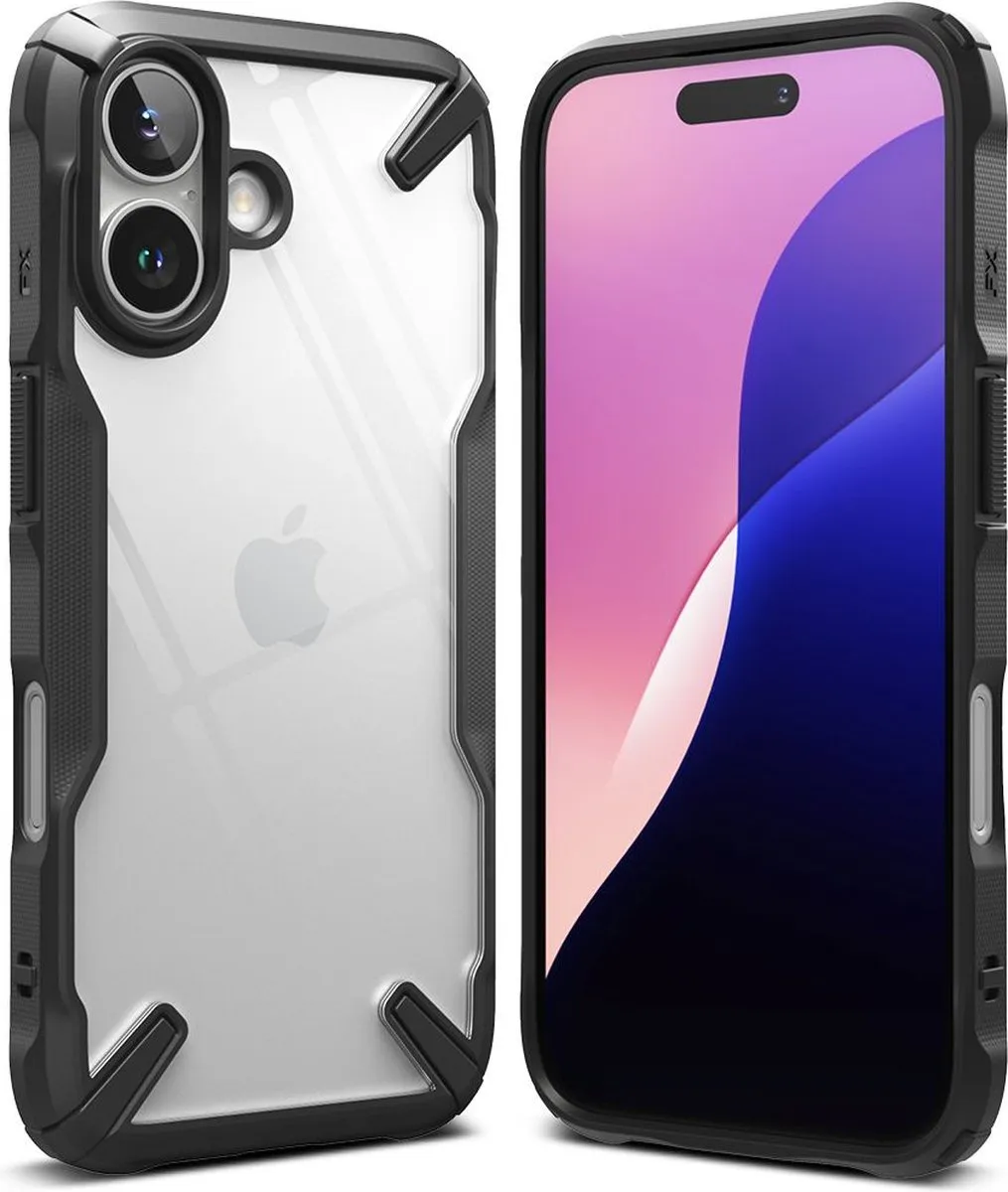 Ringke Fusion X iPhone 16 Hoesje - Zwart - MPN 8800274960473