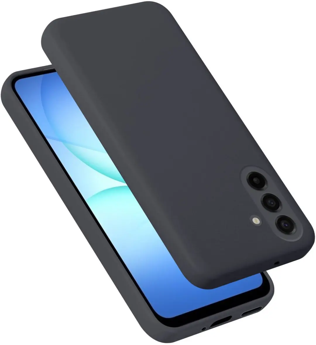 Cadorabo Hoesje geschikt voor Samsung galaxy A17 Case in Liquid Zwart Beschermho