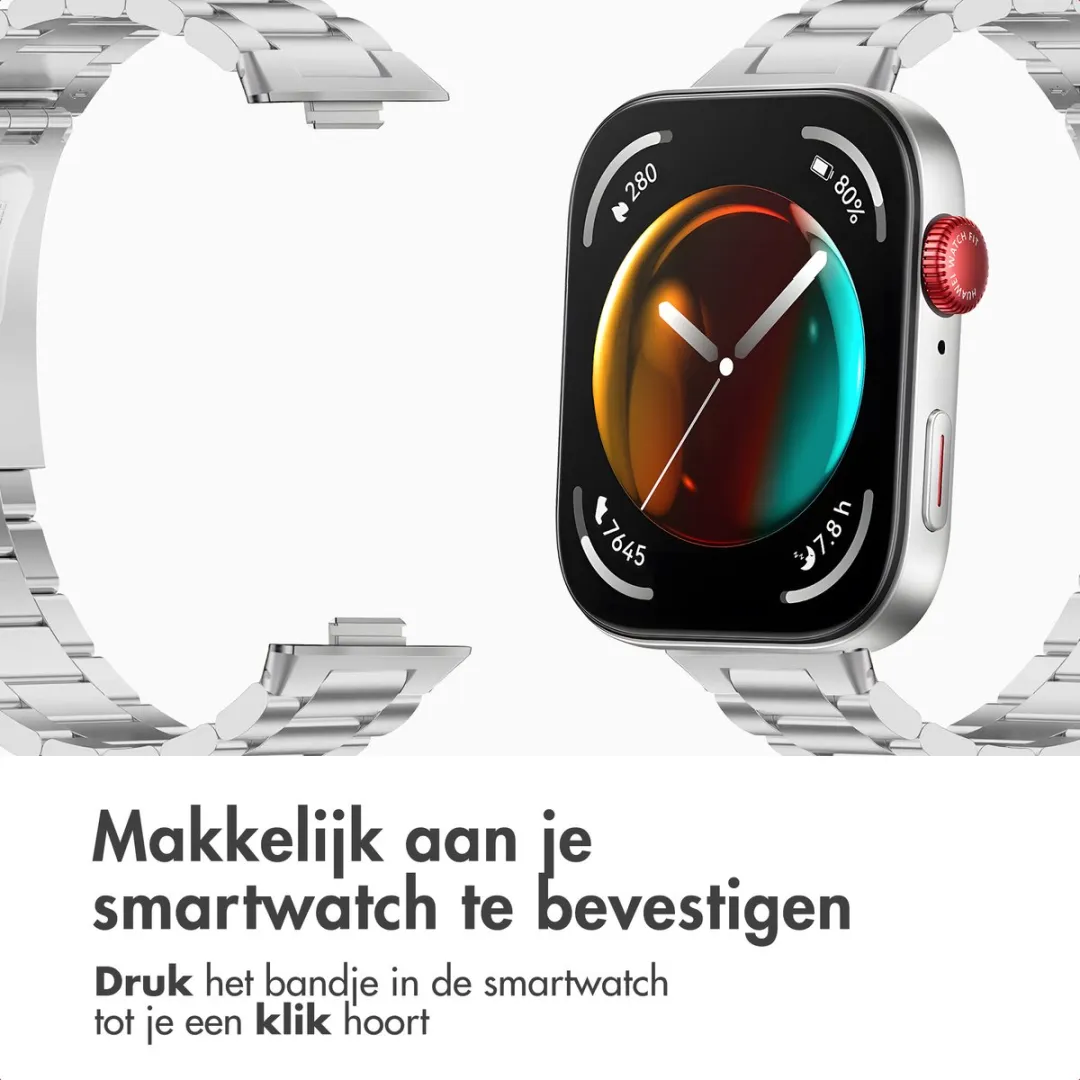 Imoshion Stalen Bandje Huawei Watch Fit 3 - Zilver