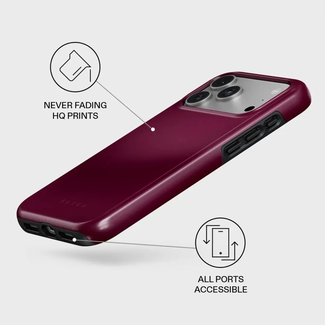 Burga Tough Hoesje iPhone 17 Pro - MagSafe - Dark Cherry - afbeelding 3 van 4