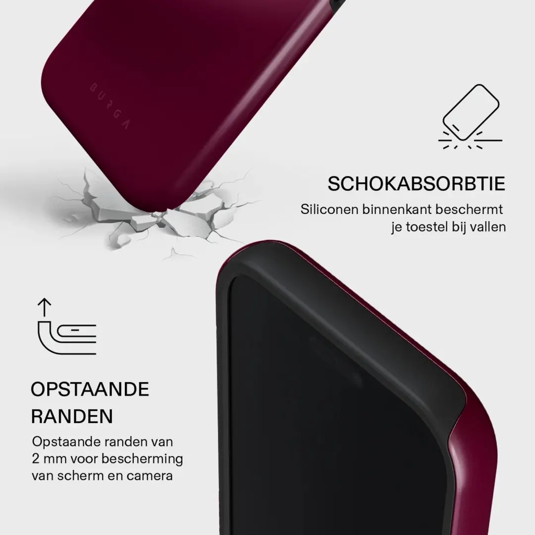 Burga Tough Hoesje iPhone 17 Pro - MagSafe - Dark Cherry - afbeelding 4 van 4