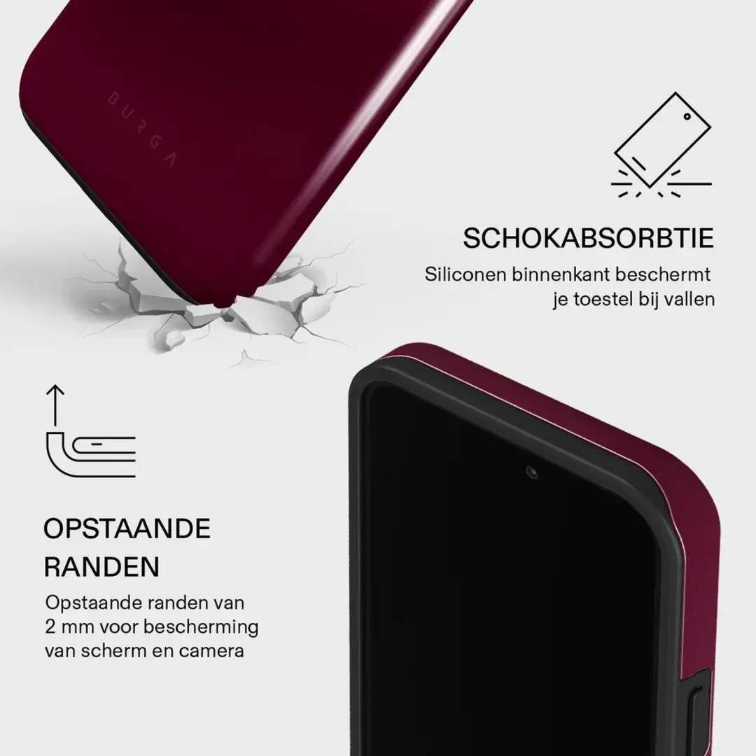Burga Tough Backcover MagSafe iPhone 14 Pro - Dark Cherry - afbeelding 4 van 4