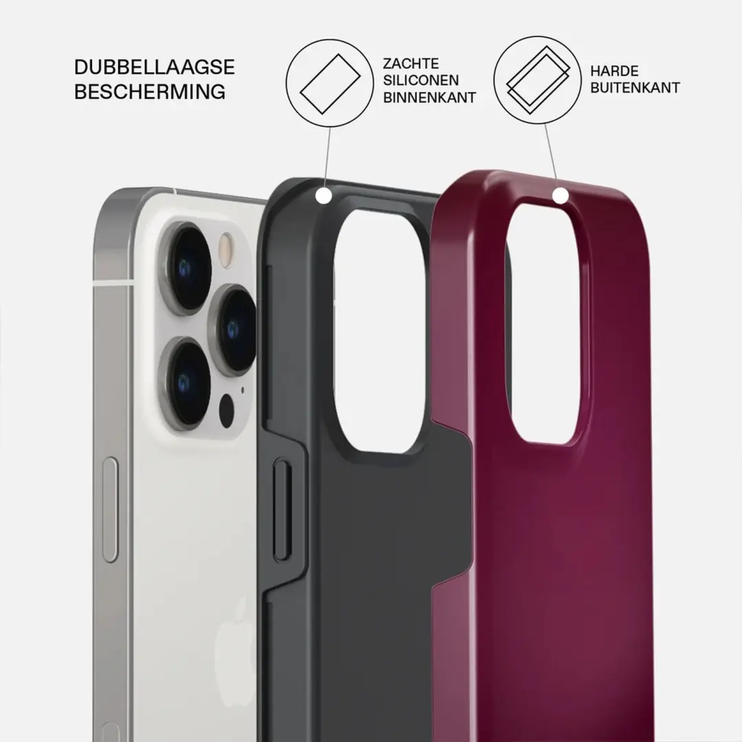Burga Tough Backcover MagSafe iPhone 14 Pro - Dark Cherry - afbeelding 2 van 4