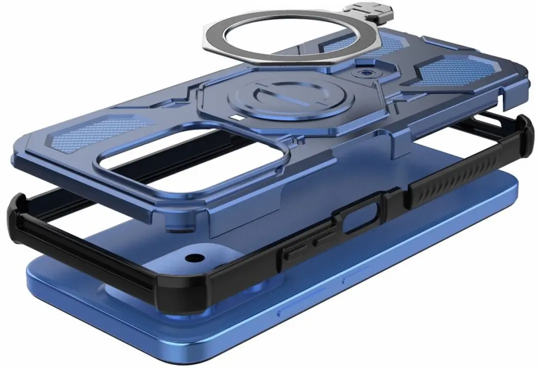 Xiaomi Redmi 15C Hoesje MagSafe 360° Standaard - Blauw - afbeelding 4 van 6