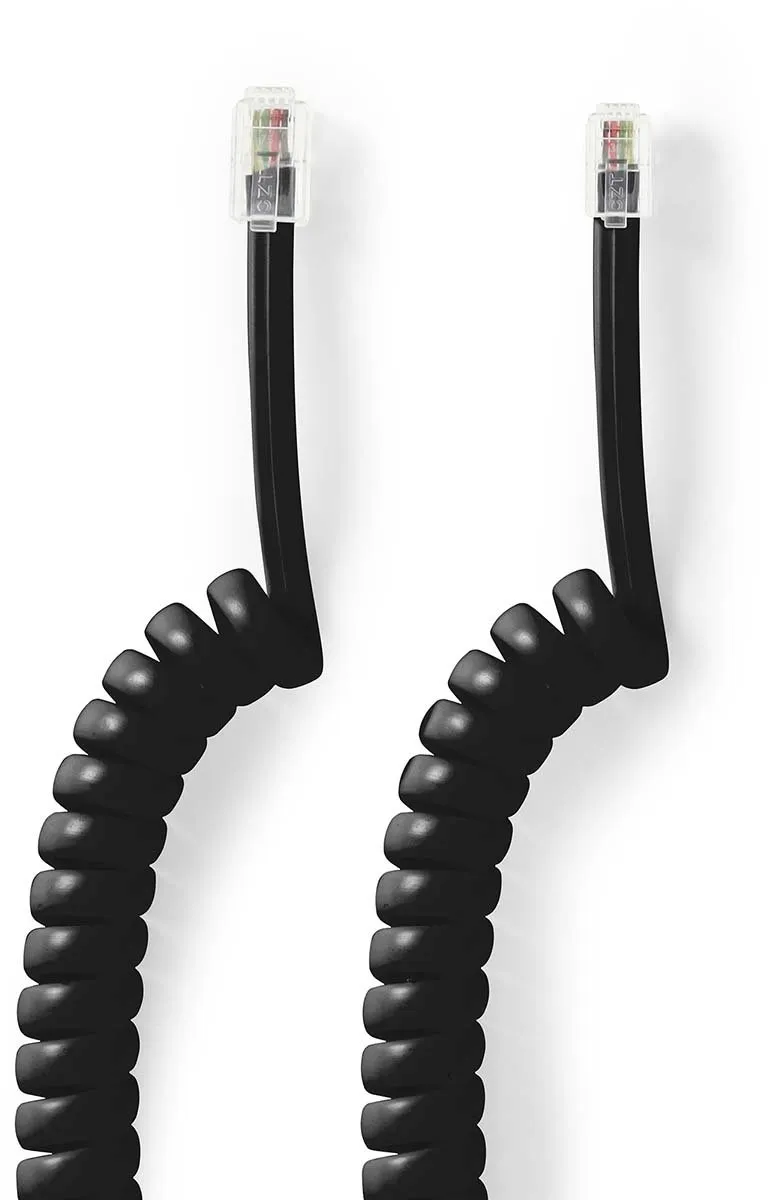 Nedis Telecomkabel TCGB90100BK20 RJ10 - 2m - Zwart