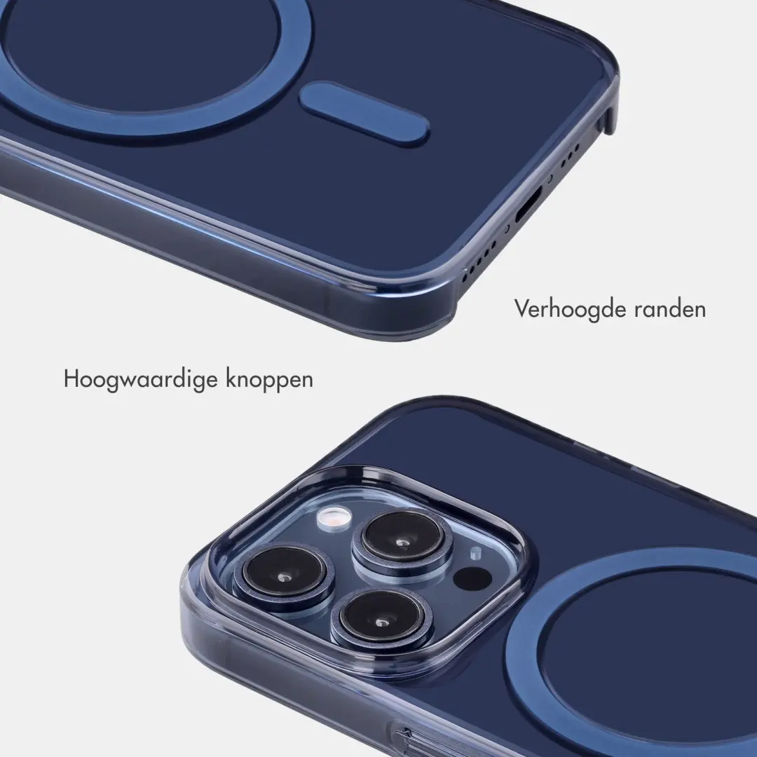 Accezz Lite Backcover iPhone 15 Pro MagSafe - Donkerblauw - afbeelding 6 van 6