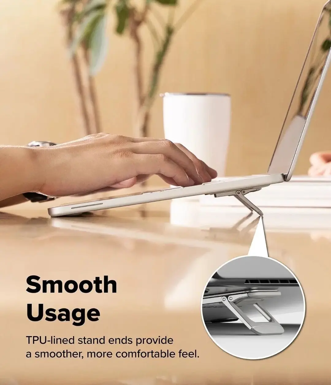 Ringke Step-Fit Mini Laptopstandaard - Zilver - afbeelding 5 van 6