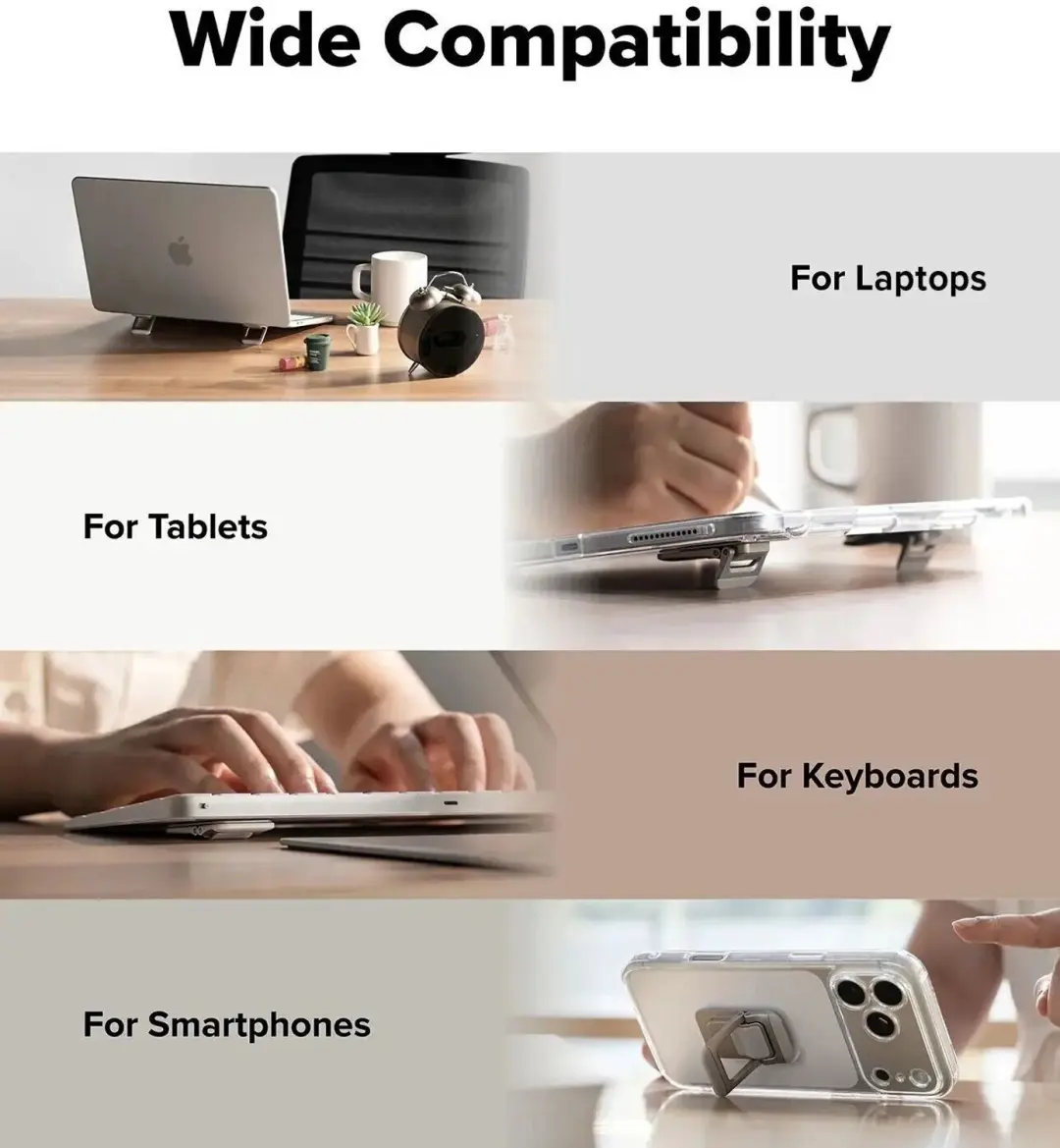 Ringke Step-Fit Mini Laptopstandaard - Zilver - afbeelding 4 van 6