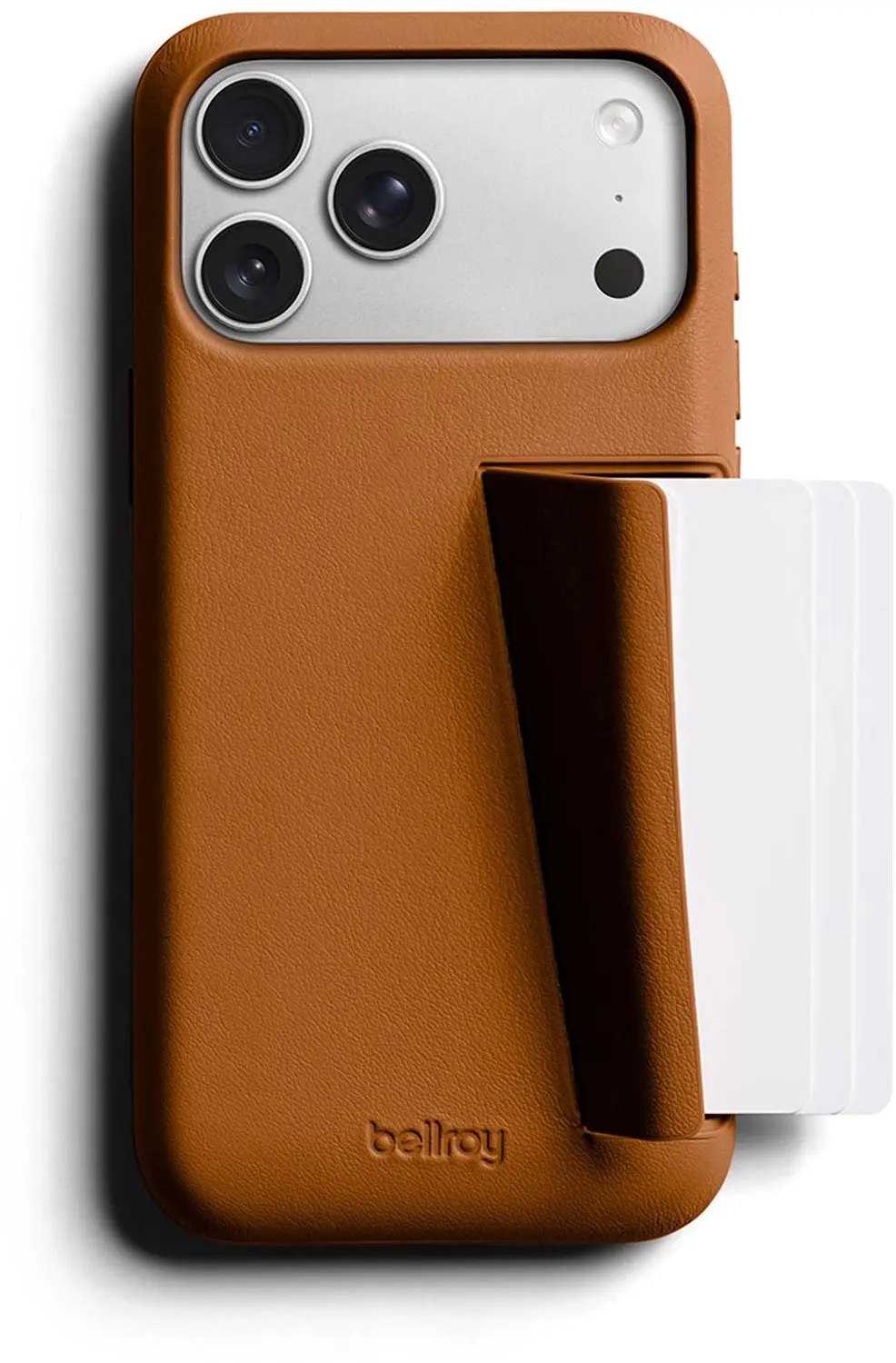 Bellroy Full Leather 3 Card Hoesje iPhone 18 Pro Max - Tan - afbeelding 3 van 4