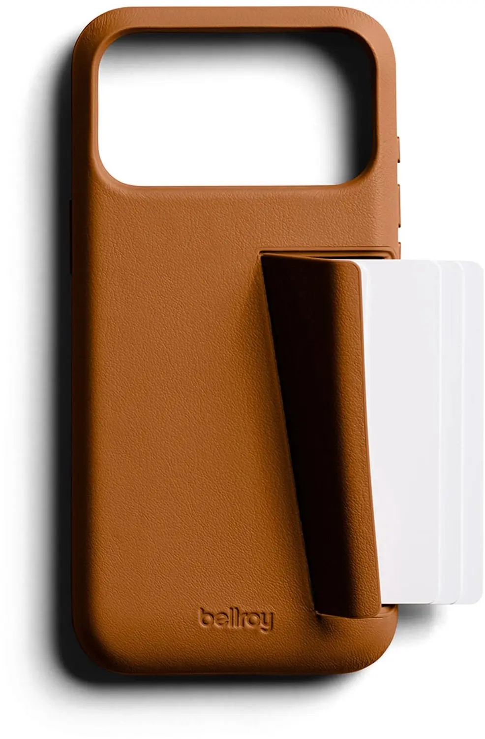 Bellroy Full Leather 3 Card Hoesje iPhone 18 Pro Max - Tan - afbeelding 4 van 4