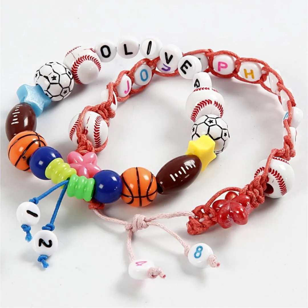 Creativ Company Plastic Kralen Sport 11-15mm - Multicolor - 45g