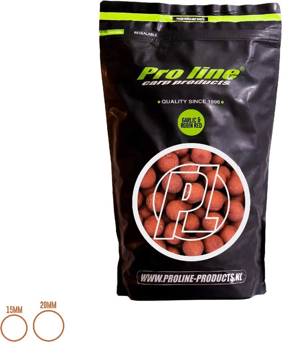 Proline Garlic Robin Red Boilies 20mm - 5kg - afbeelding 2 van 3