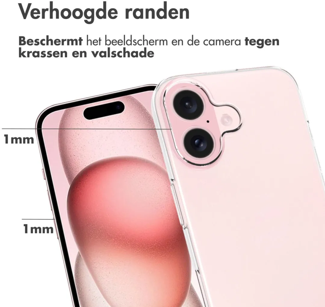 Accezz Hoesje iPhone 16 Transparant - Clear Backcover