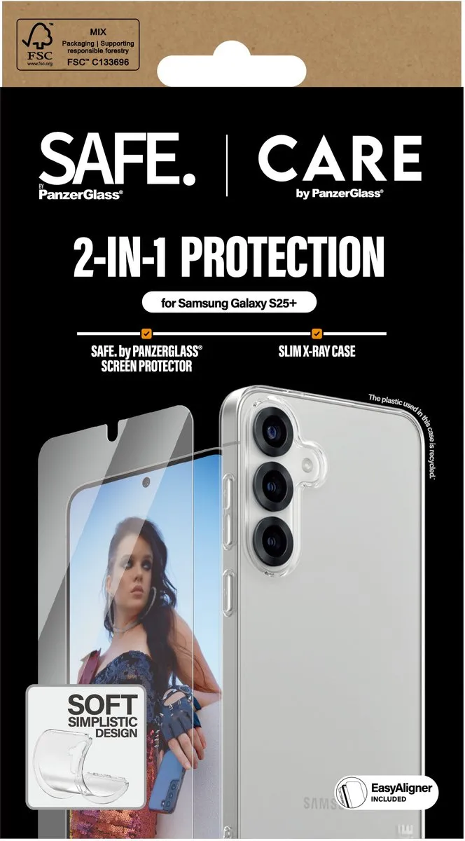 PanzerGlass Set 2in1 Beschermglas voor Samsung Galaxy S25+