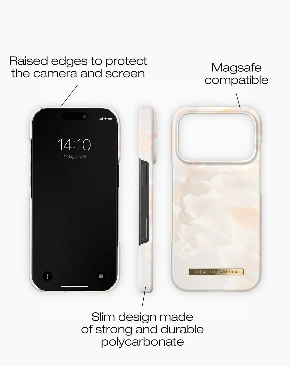 iDeal of Sweden iPhone 17 Pro Backcover Rose Pearl Marble - IDFCMS-I2561P-257