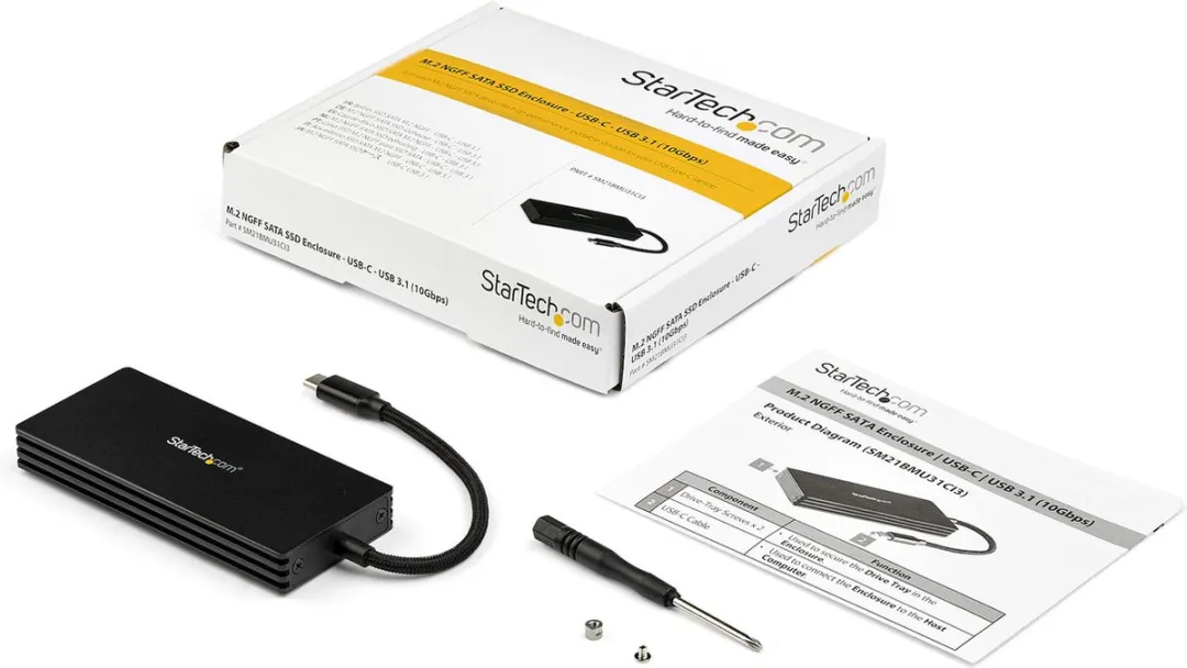 Startech SM21BMU31CI3 M.2 SSD Behuizing USB-C - Zwart