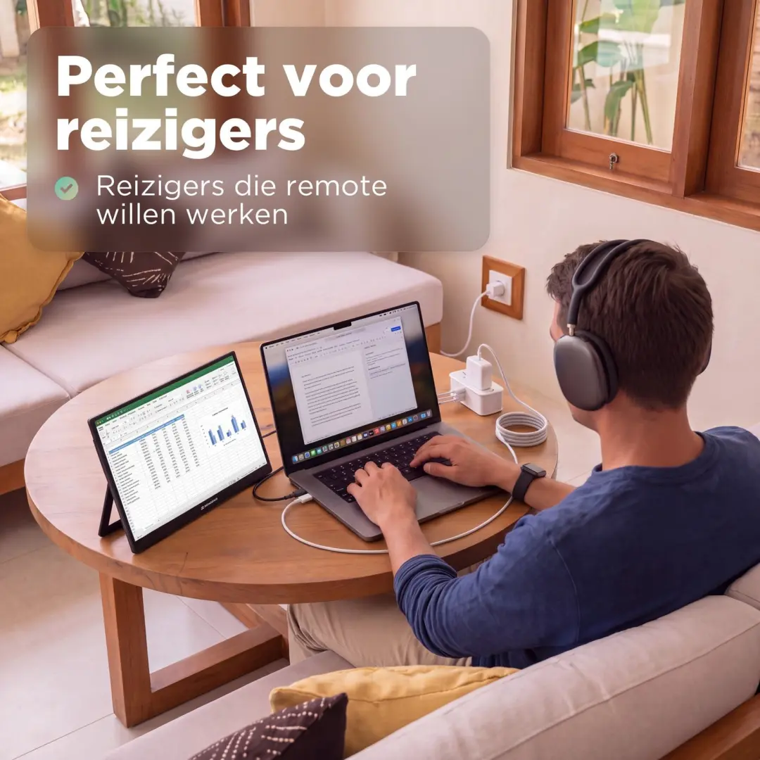 Remodius Reisstekkerdoos 3 USB - incl. UniCharge kabel - afbeelding 4 van 6