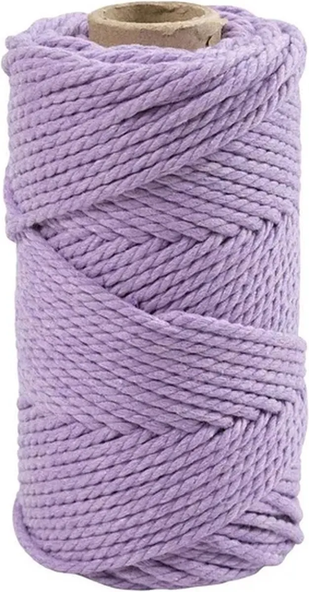Creativ Company Macramé Koord 4mm - 55m - Paars