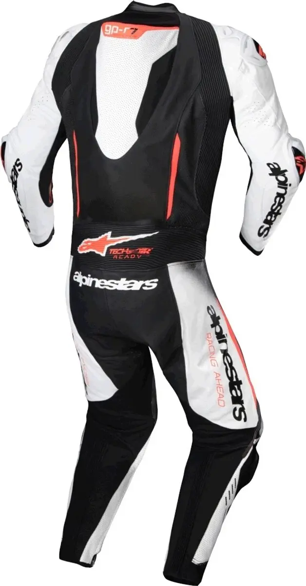Alpinestars GP-R7 1-delig leren motorpak - Wit/Zwart/Rood - afbeelding 2 van 6