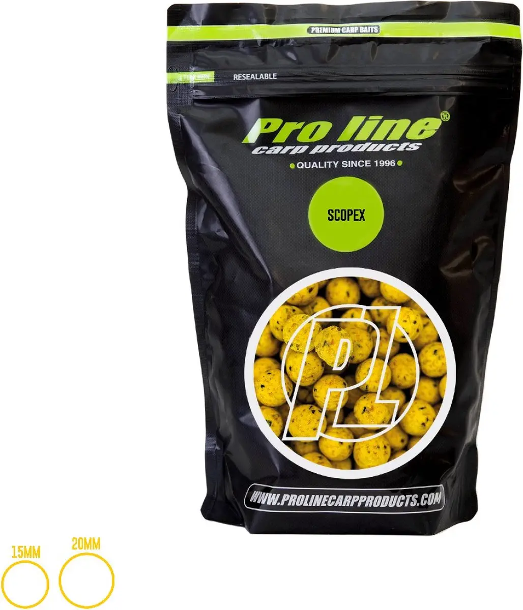 Proline Scopex Readymade Boilies 20mm - 1kg - afbeelding 3 van 6