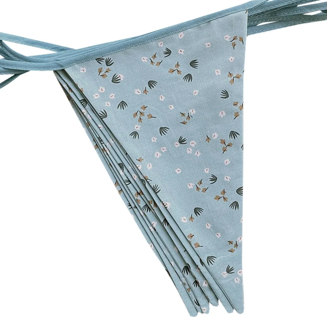 BINK Bedding Stoffen Slinger Boaz XL - Blauw - 7,5m - 15 Vlaggetjes