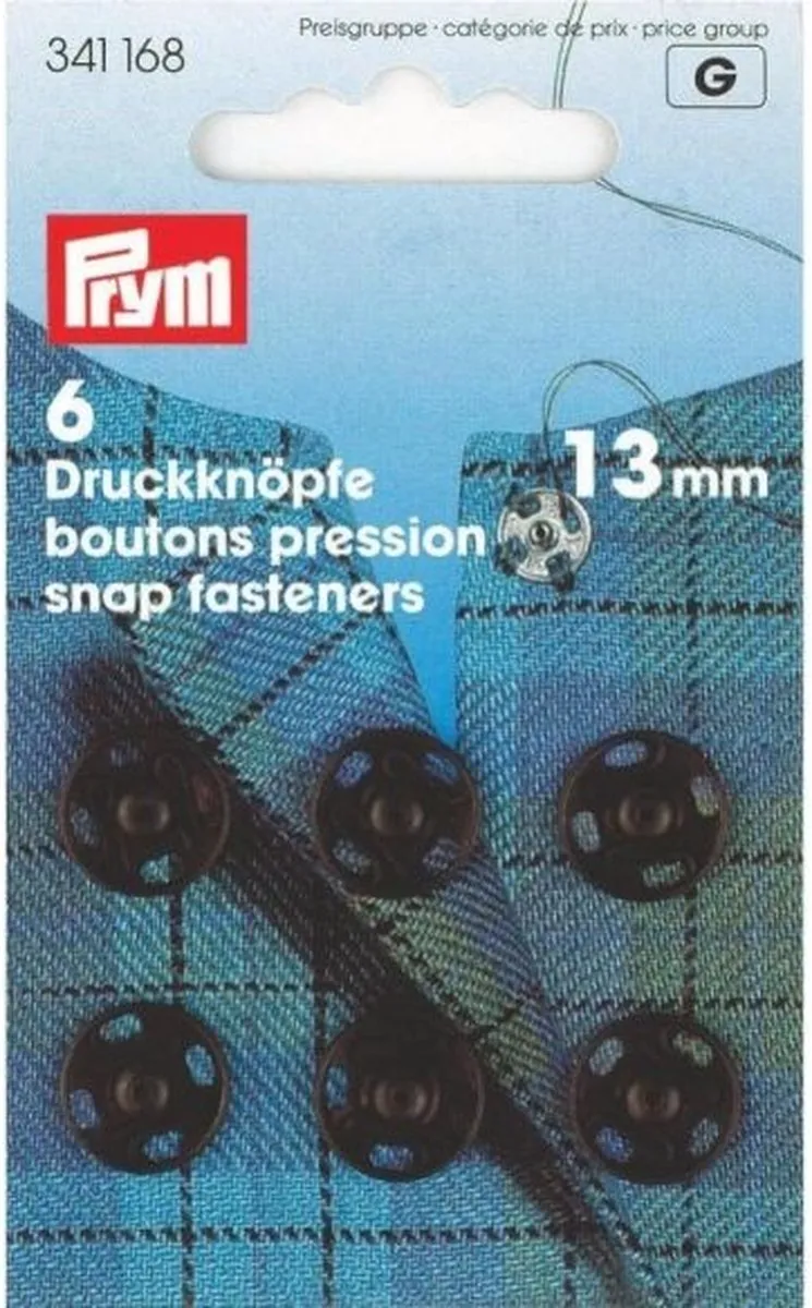 Prym Aannaai Drukknopen 15mm - 6 Stuks